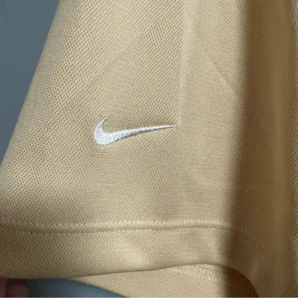 NWOT NIKE Fit Dry Fallen Oak Governor’s Cup Golf Polo Shirt Butter Yellow Size L - Picture 6 of 8